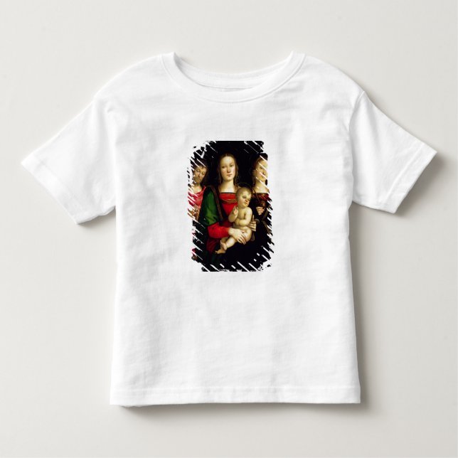 Camiseta Infantil Madonna e a criança com St John o baptista (Frente)