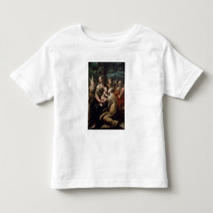 Camiseta Infantil Madonna e criança com santos, c.1529 (óleo na