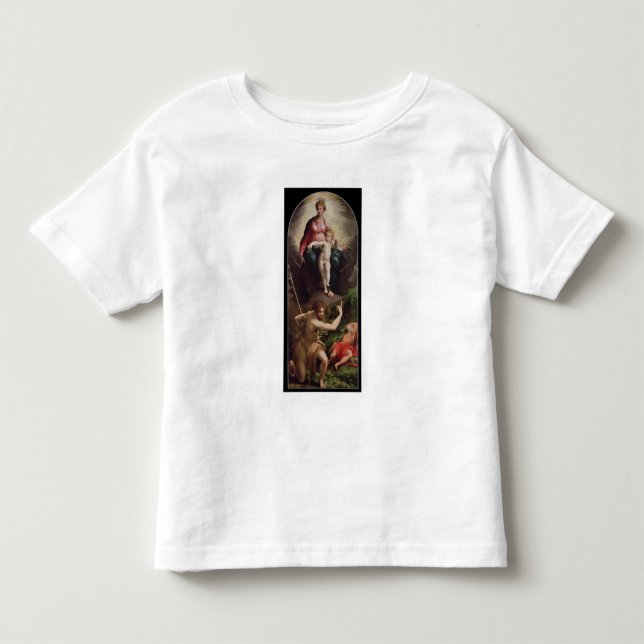 Camiseta Infantil Madonna e criança com St John e St Jerome, 15 (Frente)