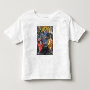 Camiseta Infantil Madonna e criança com St. Lucy e Maria Madalena