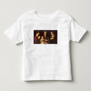Camiseta Infantil Madonna e criança com St Mary Magdalene e St.
