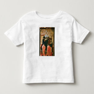 Camiseta Infantil Madonna e criança Enthroned, c.1260