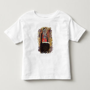 Camiseta Infantil Madonna e criança enthroned com seis anjos (paine