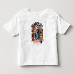 Camiseta Infantil Madonna e criança Enthroned com SS