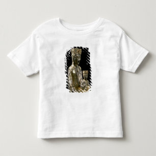 Camiseta Infantil Madonna e criança Enthroned, estatueta, francês,