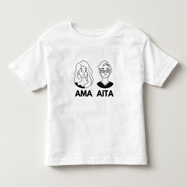 Camiseta Infantil Mãe e Pai em Basco - Ama eta Aita (Frente)