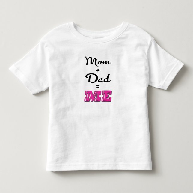 Camiseta Infantil Mãe + Pai = ME (Frente)