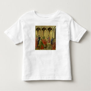 Camiseta Infantil Maesta: Cristo entre os doutores, 1308-11