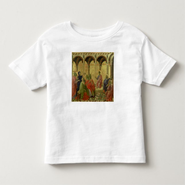 Camiseta Infantil Maesta: Cristo entre os doutores, 1308-11 (Frente)