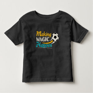 Camiseta Infantil Magia do Fazer de futebol acontece