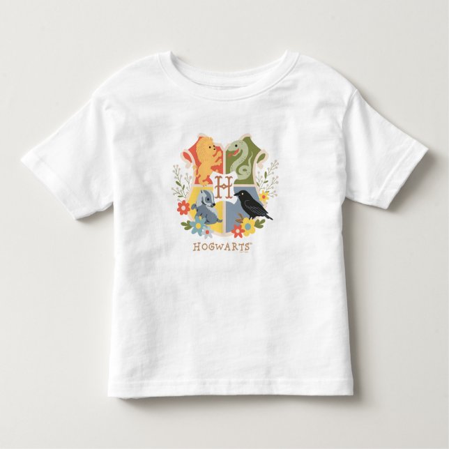 Camiseta Infantil Magical Blooms HOGWARTS™ Crest (Frente)
