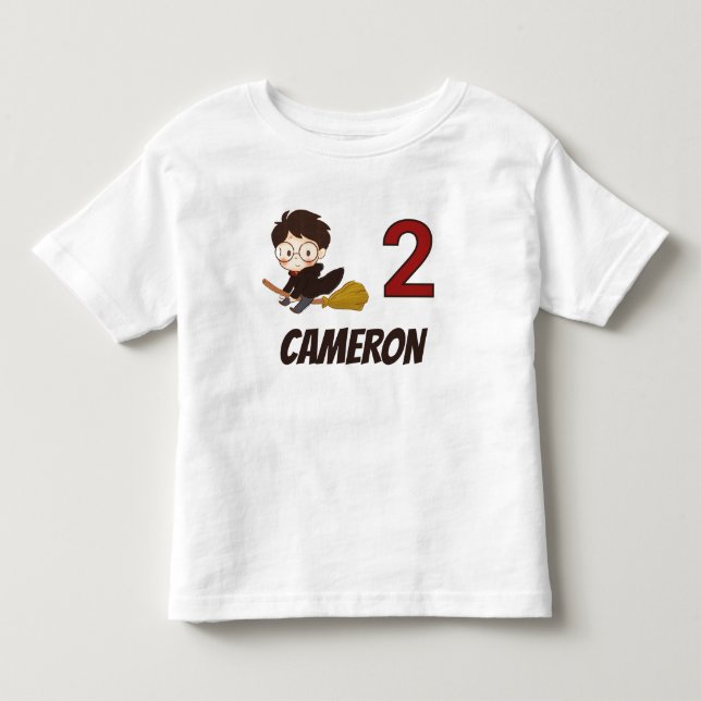 Camiseta Infantil Mágico ANIVERSÁRIO de HARRY POTTER™ e Hogwarts (Frente)