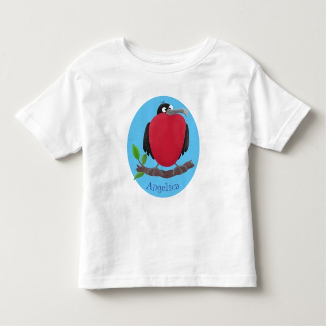 Camiseta Infantil Magnífico desenho animado de pássaros (Frente)