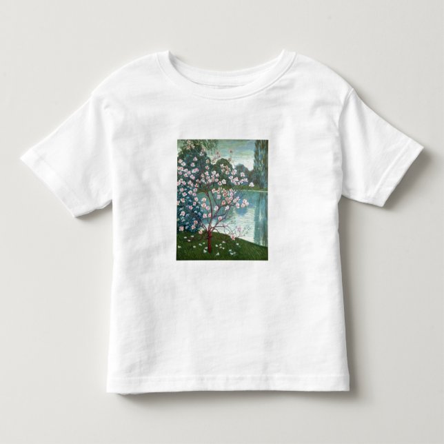 Camiseta Infantil Magnólia (óleo em canvas) (Frente)