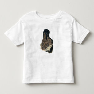 Camiseta Infantil Mahsette-Kuiuab, chefe dos indianos do Cree, placa
