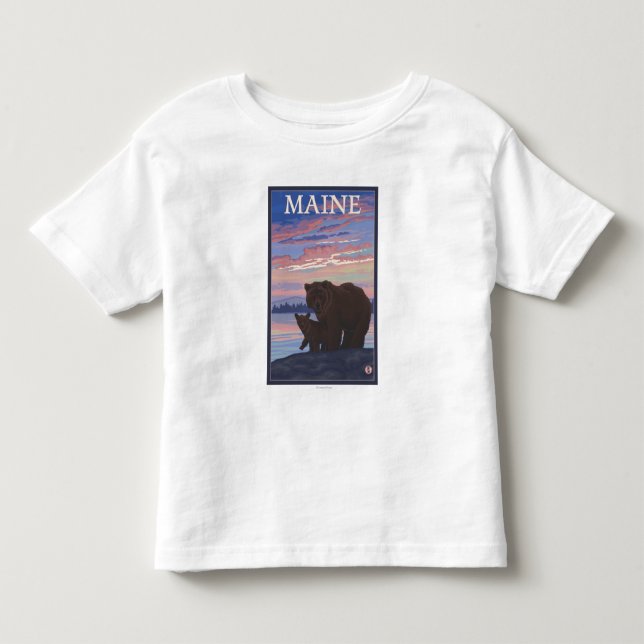 Camiseta Infantil MaineBear e Cub (Frente)
