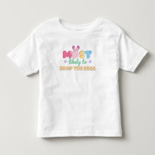 Camiseta Infantil Mais propensa a largar os ovos - Páscoa Toddler