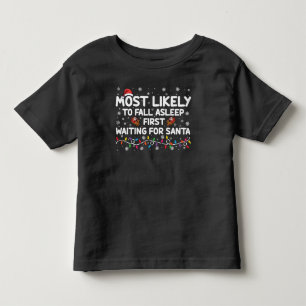 Camiseta Infantil Mais Provável De Adormecer Primeiro Divertido Nata
