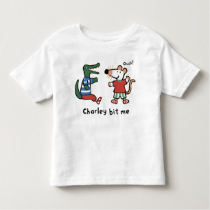 Camiseta Infantil Maisy e Charley Bit Me