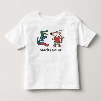 Camiseta Infantil Maisy e Charley Bit Me