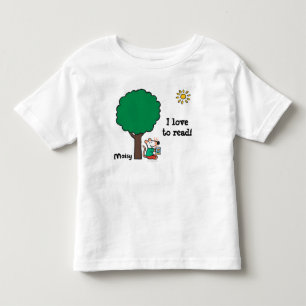 Camiseta Infantil Maisy Lê O Livro Da Biblioteca Lá Fora