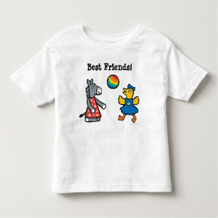 Camiseta Infantil Maisy no pré-escolar com os amigos no campo de