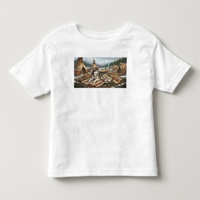 Camiseta Infantil Malamute Nativo   (Frente)