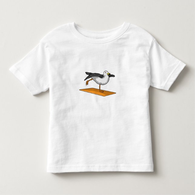 Camiseta Infantil Malhação de Meditação de Yoga de Seagull (Frente)