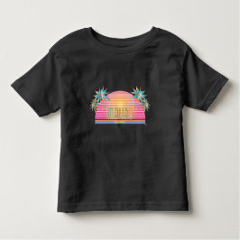 Camiseta Infantil Malibu, CA Sun, Palm Trees Graphic Toddler T-shirt