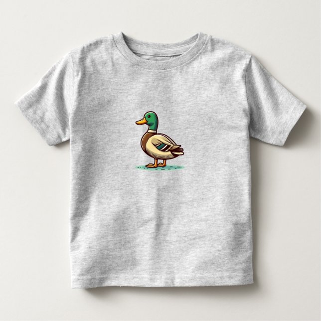 Camiseta Infantil Mallard Duck bird Toddler Fine Jersey T-Shirt (Frente)