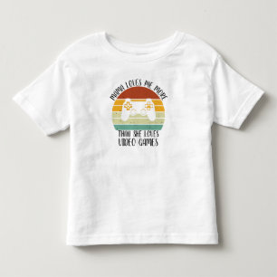 Camiseta Infantil Mama Me Ama Mais Do Que Vídeos Games CUSTOM