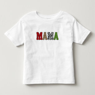 Camiseta Infantil Mama Natal Xadrez Desenho Design