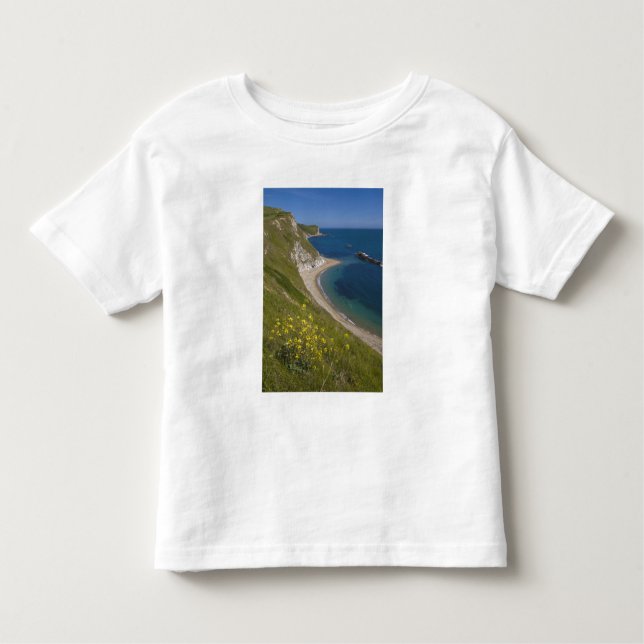 Camiseta Infantil Man o War Bay, Costa Jurássica, Lulworth, Dorset, (Frente)