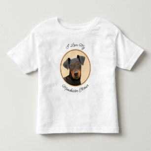 Camiseta Infantil Manchester Terrier Pintura Original