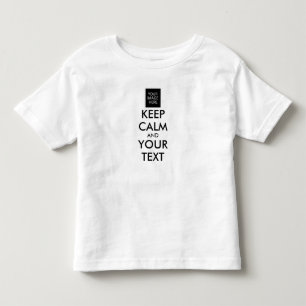 Camiseta Infantil MANTENHA A CALMA E O TEXTO COMPLETAMENTE Personali