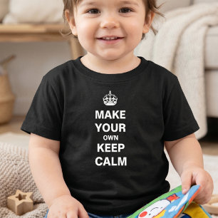 Camiseta Infantil Mantenha a calma, personalizável, Modelo