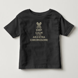 Camiseta Infantil Mantenha a calma que é somente um cromossoma extr