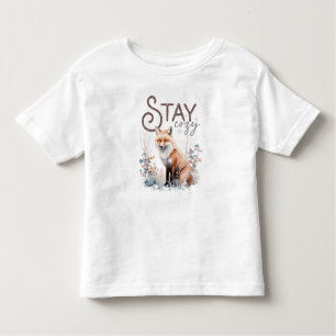 Camiseta Infantil Mantenha o Cozy Woodland Fox no Natal