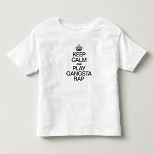 CAMISETA INFANTIL MANTENHA O RAP DA CALMA E DO JOGO GANGSTA