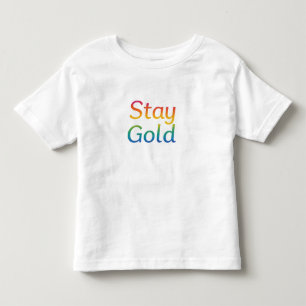 Camiseta Infantil Mantenha-se Dourado - Tipografia Inspiracional Mul