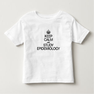 CAMISETA INFANTIL MANTER A CALMA E ESTUDAR A EPIDEMIOLOGIA