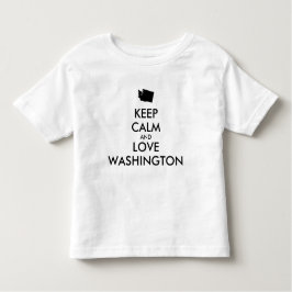 Camiseta Infantil MANTER CALM e AMOR personalizáveis WASHINGTON