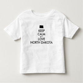 Camiseta Infantil Manter calmo e amar norte DAKOTA personalizável