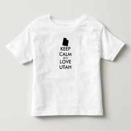 Camiseta Infantil Manter calmo e amar uTAH personalizável