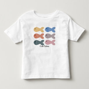 Camiseta Infantil Manuscrito Editar Fishes Bonitos