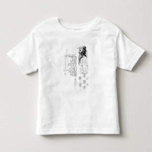 Camiseta Infantil Manuscrito judaico que ilustra a frenologia