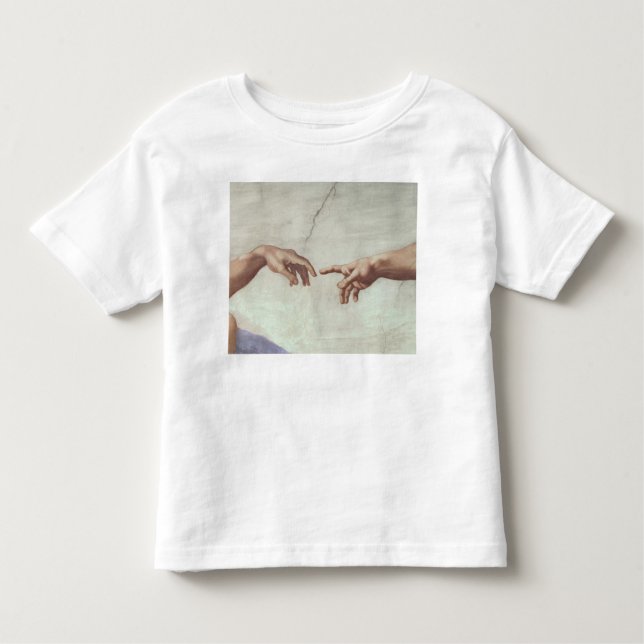 Camiseta Infantil Mãos do deus e do Adam (Frente)