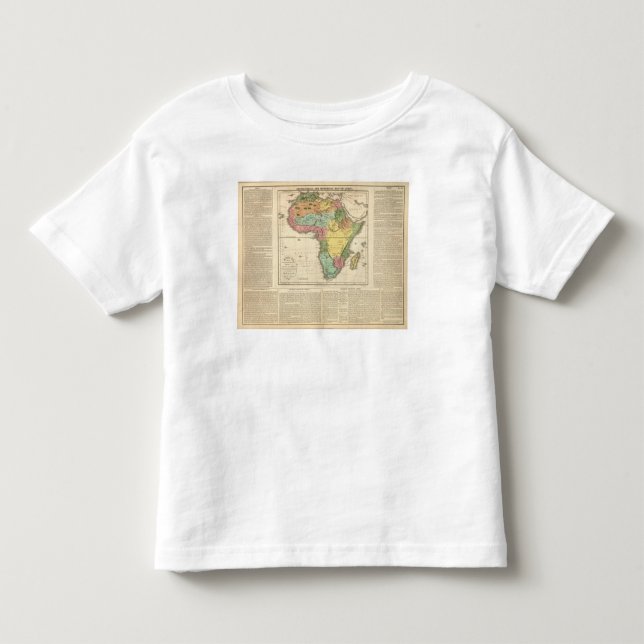Camiseta Infantil Mapa 2 do atlas de África (Frente)