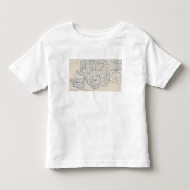 Camiseta Infantil Mapa 6 da Bicicleta de Wisconsin (Frente)