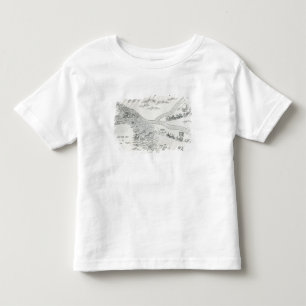 Camiseta Infantil Mapa chinês da grande inundação